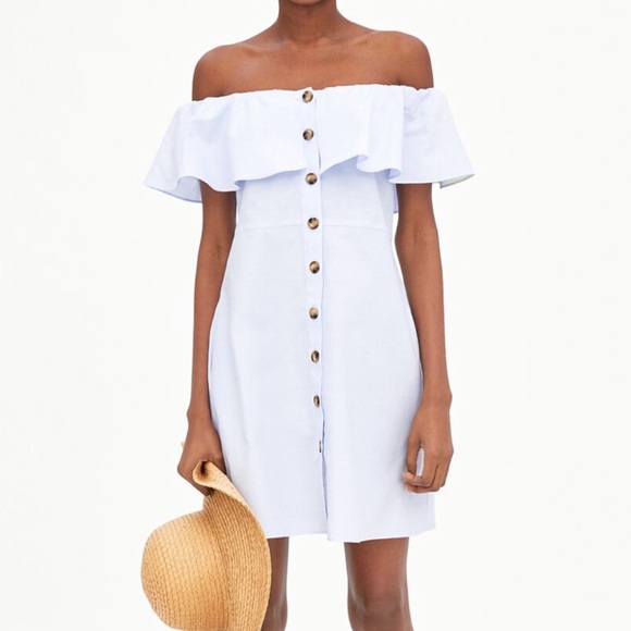Zara Dresses & Skirts - ZARA Off-The-Shoulder Mini Dress